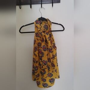 Banana Republic M Yellow Floral Top